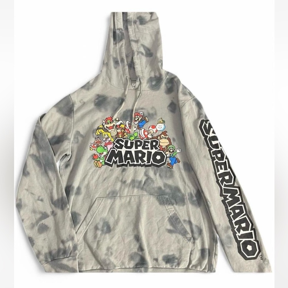 Nintendo Super Mario Bros. Grey hoodie 
Size S